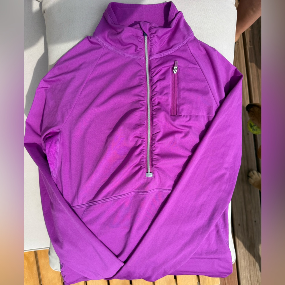 Athleta Purple Quarter-Zip Sweatshirt